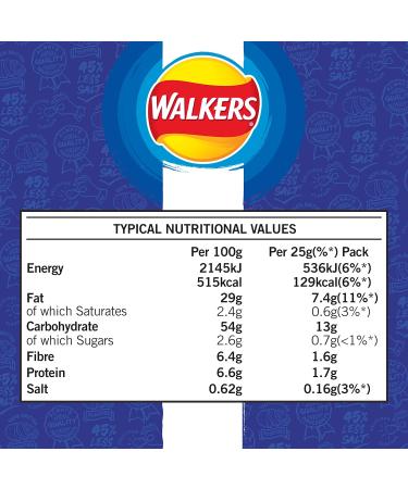Walkers Less Salt Mild Cheese & Onion 6pk - Buy Online on SooperMarket.com