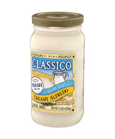 Classico Light Creamy Alfredo Pasta Sauce - 15 oz Jar - Buy Online on SooperMarket.com
