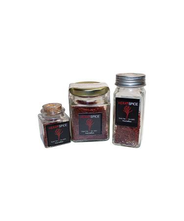 Heray Saffron: Premium Afghani Saffron Threads - 2g Square Glass Jar, Super Negin Quality A+, Fresh Pure All Red Thread Saffron Spice for Bouillabaisse, Risotto, Paella, Tea & More - Buy Online on SooperMarket.com