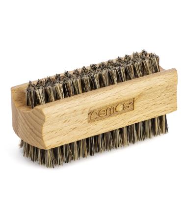 REMOS Hand & Nail Brush Double-Sided Made of Beech Wood with Natural Grey bristles Natural Grey Bristles Beech Wood