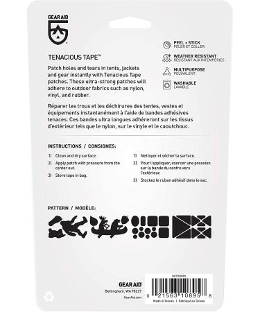 GEAR AID Tenacious Tape Gear Patches - Outdoor Jacket Repair - Buy Online on SooperMarket.com