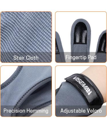 VISEMAN Archery Gloves & Finger Tabs - Large Gray | Protective Gear for Compound & Recurve Bows | Outdoor Shooting & Hunting Accessory - Buy Online on SooperMarket.com