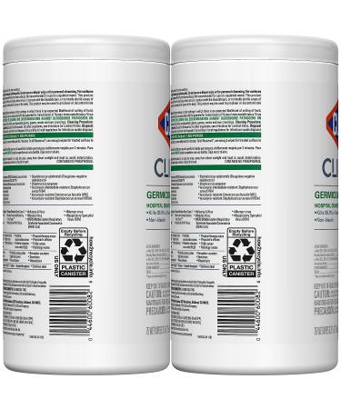 Clorox Clinical Germicidal Wipes - Hospital Disinfectant for Health Care | Industrial Cleaning | 150 Wipes (2 Pack) - Buy Online on SooperMarket.com