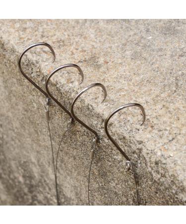 SEAOWL Saltwater Steel Circle Hook Rigs 24pcs 5/0-12-45lb - Octopus Offset Fishing Hooks Leader Wire for Catfish Bass - Buy Online on SooperMarket.com