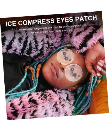 KOMBIUDA 1 Pair Ice Eye Stickers Eye Patches Eye Ice Pads Eye Ice Cooling Mask Sleeping Eye Pad Eye Pads Pad Eye Ice Eye Mask Under Eye Gel Pads Pad for Eyes Eye Ice Cooling Pad PVC - Buy Online on SooperMarket.com