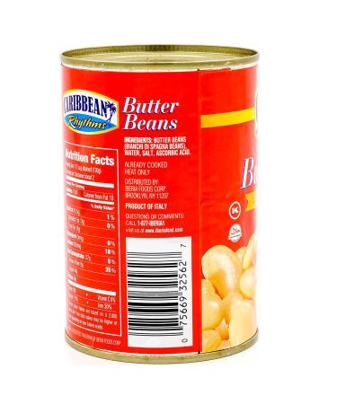 CARIBBEAN RHYTHMS Butter Beans - Pack of 8 | Delicious and Nutritious Legumes - Buy Online on SooperMarket.com