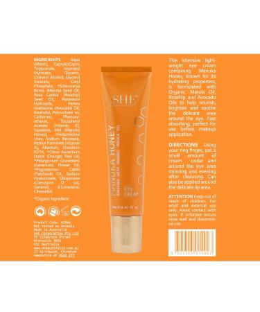 Om SHE Aromatherapy Manuka Honey Eye Cream - Nourish & Revitalize Your Skin | International Shipping Available - Buy Online on SooperMarket.com