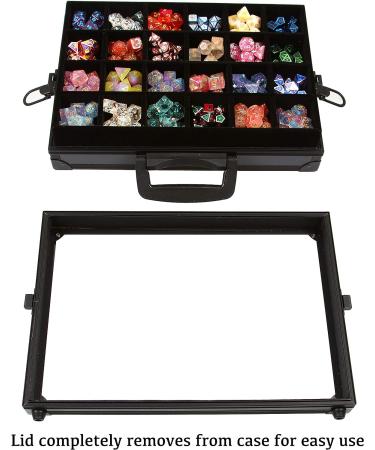 Forged Dice Co. Dice Display Case and Rolling Tray with 2 Divided Trays - Holds 480 Metal/Plastic Polyhedral Dice - Ideal for RPG & D&D Collectors - Buy Online on SooperMarket.com