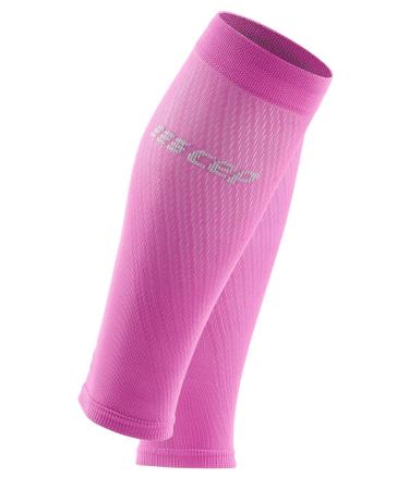 CEP Women s Compression Running Sleeves - Running Ultralight Calf Sleeves 2 Electric Pink/Light Grey