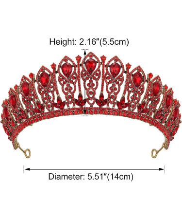 Red Queen Crown Headband for Prom, Quinceanera, Wedding - AW BRIDAL - Buy Online on SooperMarket.com