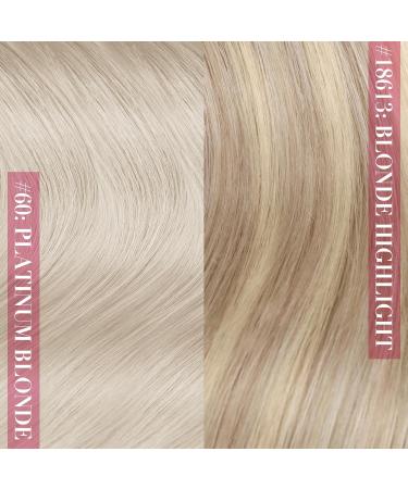 Youngsee Platinum Blonde Clip-In Extensions | 35cm Real Remy Hair | 120g | #60A (7PCs) - Premium Quality Hair Extensions - Buy Online on SooperMarket.com
