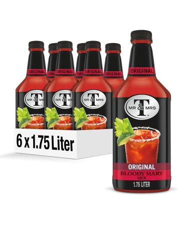 Mr & Mrs T Original Bloody Mary Mix, 1.75 L bottles (Pack of 6) Original Bloody Mary 59.2 Fl Oz (Pack of 6)