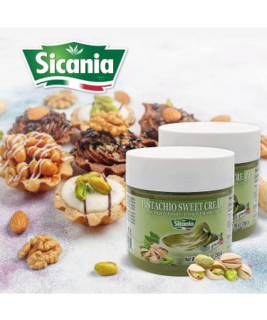 Sicania Sicilian Pistachio Cream Spread 200g | All-Natural, Gluten-Free, Gourmet Italian Recipe | Ideal for Desserts, Baking & Breakfast | Smooth Texture | Perfect Gift for Foodies - Buy Online on SooperMarket.com