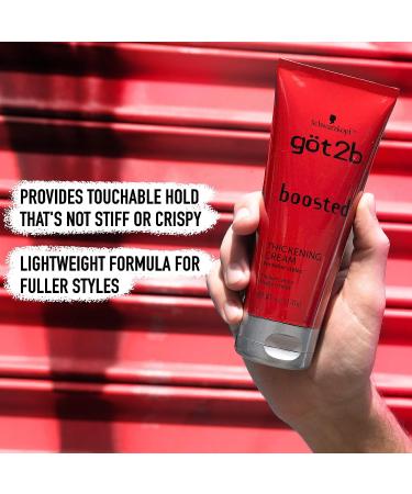 Got2b Boosted Thickening Cream 6 oz - Add Volume and Texture to Your Hair - Buy Online on SooperMarket.com