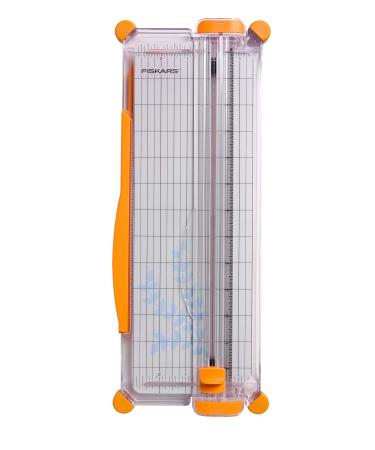 Fiskars SureCut Portable Paper Trimmer  12 Inch Cut   Orange - 154450-1009