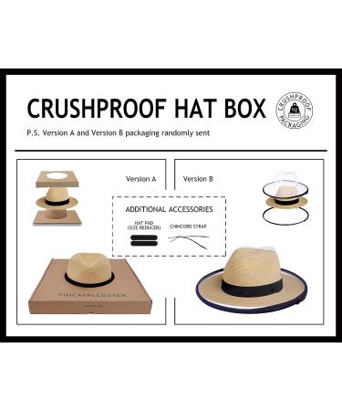 Pineapple&Star Sun Straw Fedora Beach Hat UPF50+ Unisex Beige Small - Buy Online on SooperMarket.com