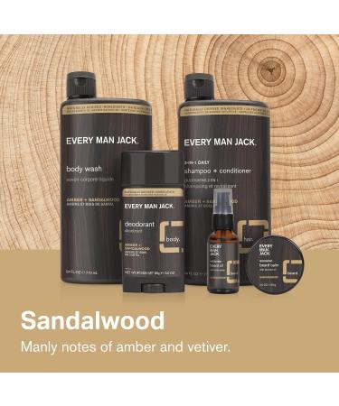 Every Man Jack Sandalwood Deodorant Dry Spray - Aluminum-Free & Long Lasting - 3.5 oz (Pack of 3) - Buy Online on SooperMarket.com