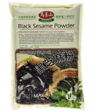 Greenmax Black Sesame Powder 10.6 oz (Pack of 2) Roasted Fine Grind Pure Sesame Seeds with TwinFortune Stainless Steel Scooper and Bag Clip Tool - Buy Online on SooperMarket.com