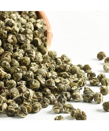 Jasmine Dragon Pearls 50g Loose Leaf Green Tea - Natural Hand Rolled Jasmine Green Tea with Floral Scent and Tonic Effects - MQUPIN - Buy Online on SooperMarket.com