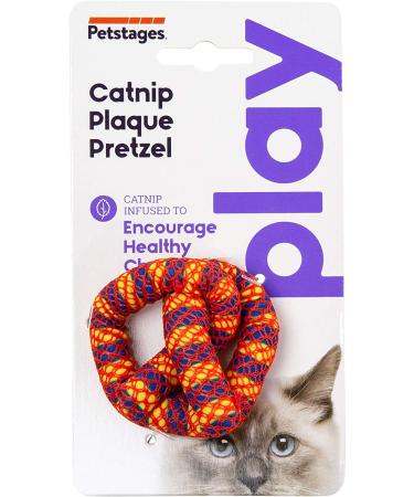 Petstages Catnip Pretzel Dental Chew Toy | Plaque Away Cat Toy - Buy Online on SooperMarket.com