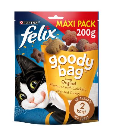 Felix Goody Bag Cat Treats Original Mix 200g Pack of 5 Original Mix 200 g (Pack of 5)