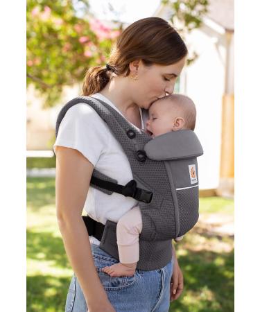 Ergobaby Adapt Carrier for Newborns | 3 Positions | SoftFlex Mesh | Graphite Grey - Buy Online on SooperMarket.com