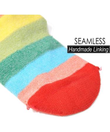 EPEIUS Kids Girls' 5 Pack Seamless Rainbow Stripes Crew Socks - Size Medium, Assorted Colors - Buy Online on SooperMarket.com