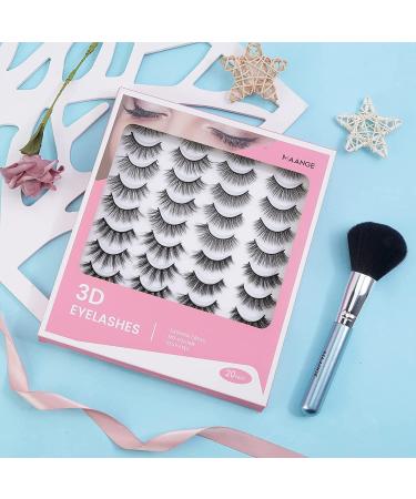MAANGE 3D Faux Mink Eyelashes Set - 20 Pairs Reusable, Handmade, Natural & Dramatic Styles - Buy Online on SooperMarket.com