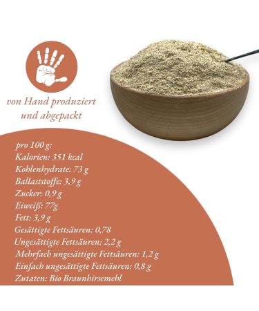 Buy Organic Brown Millet Flour - Finely Ground 1Kg | Fresh from the Farm - International Shipping Available - Buy Online on SooperMarket.com