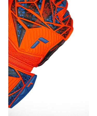 Reusch Unisex Youth Attrakt Silver Junior Goalkeeper Gloves - Size 6 | Orange-Blue-Black - International Shipping Available - Buy Online on SooperMarket.com