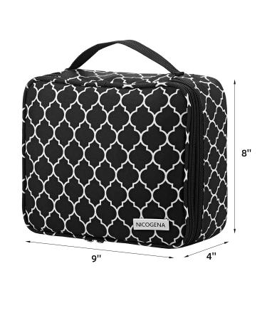 NICOGENA Double Layer Nail Polish Holder Organizer Bag & Manicure Set Case | Holds 30 Bottles | Secure Soft Storage Cube (Lantern Black) - Buy Online on SooperMarket.com