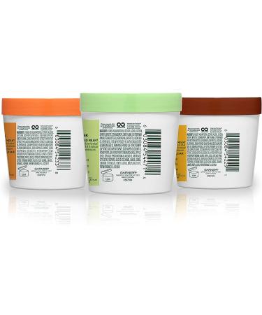 Garnier Fructis Treats Hair Masks Variety Pack with Coconut, Papaya, and Avocado - 3.4 Fl Oz (Pack of 3) - Nourishing and Repairing Hair Treatment - 3 Count - Buy Online on SooperMarket.com