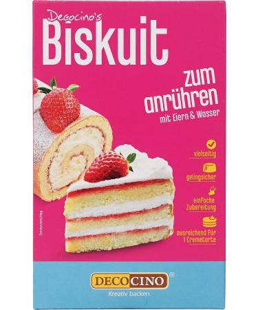 Decocino biscuit baking mix (250 g)-simple preparation-successful-for baking airy biscuit floors cream cakes biscuit rolls and much more.