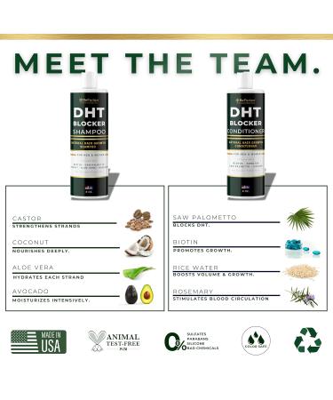 DHT Blocker Shampoo & Conditioner for Hair Growth - Natural Biotin Formula for Men & Women - Boost Hair Growth & Prevent Hair Loss - Buy Online on SooperMarket.com