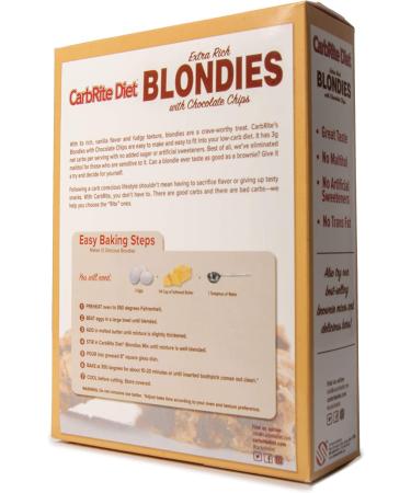 Universal Nutrition CarbRite Diet Extra Rich Blondies with Chocolate Chips 11.43 oz (324 g) - Buy Online on SooperMarket.com