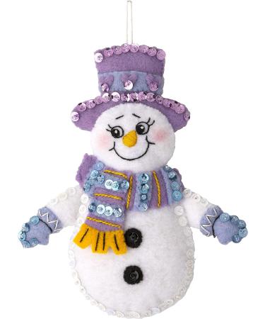 Bucilla Snow Much Fun Set of 6 Felt Applique Ornament Making Kit - DIY Needlepoint Arts and Crafts - Buy Online on SooperMarket.com