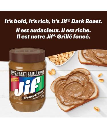 Jif Dark Roast Creamy Peanut Butter Smooth & Creamy Texture No Stir 500g Jar Dark Roast Creamy 500 g (Pack of 1) - Buy Online on SooperMarket.com