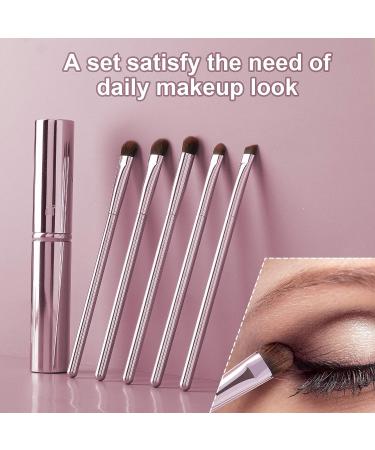 YUESHENNAN 5Pcs Eyeshadow Brush Set - Portable Premium Eye Makeup Brushes (Pink) - Buy Online on SooperMarket.com