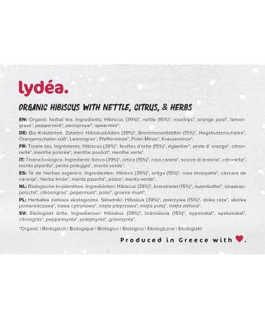 Lydea Organic Herbal Tea Hibiscus with Nettle Citrus & Herbs Loose Leaf Herbal Tea 150 g Sachet - Buy Online on SooperMarket.com