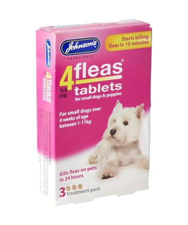 JOHNSONS 4FLEAS "DUAL ACTION" SPOT ON -SMALL DOG - LESS THAN 10KG FLEA TREATMENT (X1 PACKS)