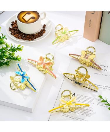 Whaline 6Pcs Large Butterfly Hair Claw Clips - Colorful Non-Slip Hair Claws for Women Girls - Strong Spring Hair Clips for Long Thick Thin Curly Hair - Buy Online on SooperMarket.com
