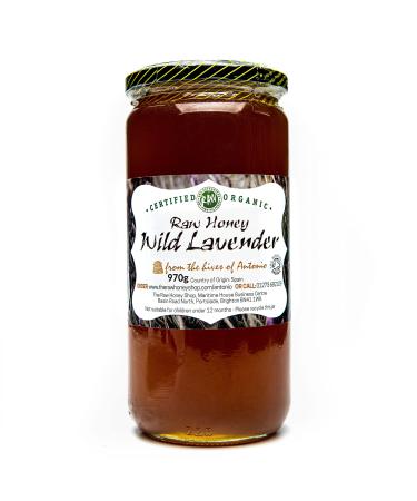 Antonio's Raw Certified Organic Wild Lavender Honey |Pure Wilderness Honey |Unpasteurised |Single Origin |The Raw Honey Shop |(970g) Wild Lavender 1 kg (Pack of 1)