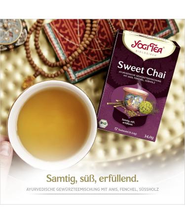 Yogi Sweet Chai Tea - Organic Ayurvedic Herbal Blend | Caffeine-Free | 6 Pack (102 Tea Bags) - Buy Online on SooperMarket.com