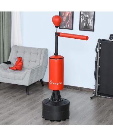Soozier Boxing Bag Freestanding Punch Bag with Reflex Bar  Gloves  Rotating Flexible Arm  Speed Ball  Waterable Base for Adult & Kids - Buy Online on SooperMarket.com