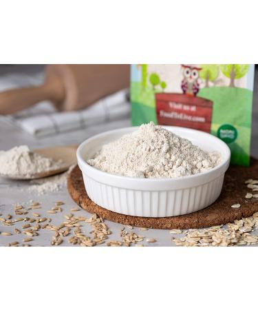Organic Oat Flour 8 Pounds - Non-GMO Stone Ground from Whole Grain Oat Berries | Vegan & Kosher | Ideal for Baking Pancakes, Muffins, Waffles, and Bread - High Fiber Source | 8 lb Pack - Buy Online on SooperMarket.com