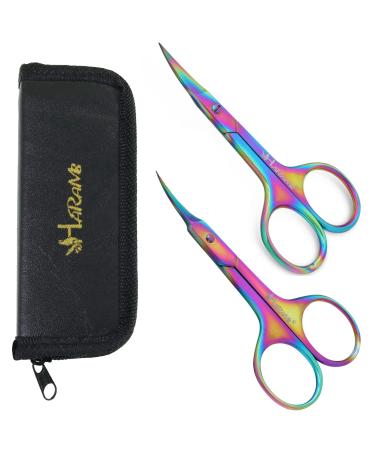 Harams Set of Nail & Cuticle Scissors Multipurpose Toenail Beauty Scissor for Manicure Pedicure Eyebrows False Eyelash Nose Beard Mustache Hair Trimming Scissors 2 Nail & Cuticle Scissors