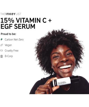 The INKEY List 15% Vitamin C and EGF Serum 30ml - Intensively Brightens All Skin Types - Buy Online on SooperMarket.com