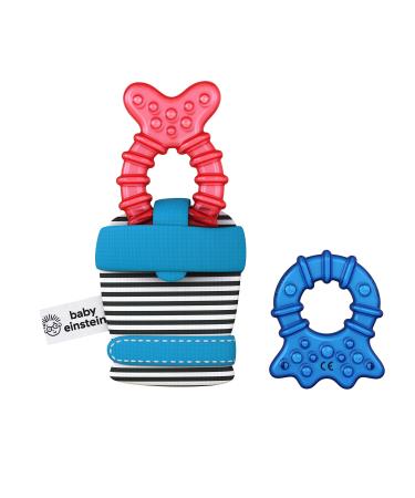 Baby Einstein 12486 Chilly Mitt teething glove with 2 cooling teething rings and different textures BPA-free multi-coloured