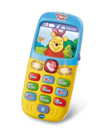 VTech Winnie Pouh learning cell phone-with the original voices of Winnie Pooh and his friends as well as exciting educational games-for children from 9-36 months single