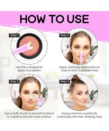 Buy Dual-Ended Nose Contour Makeup Brush - Precision Sculpting & Defining for Perfect Nose Contour | International Shipping Available - Buy Online on SooperMarket.com